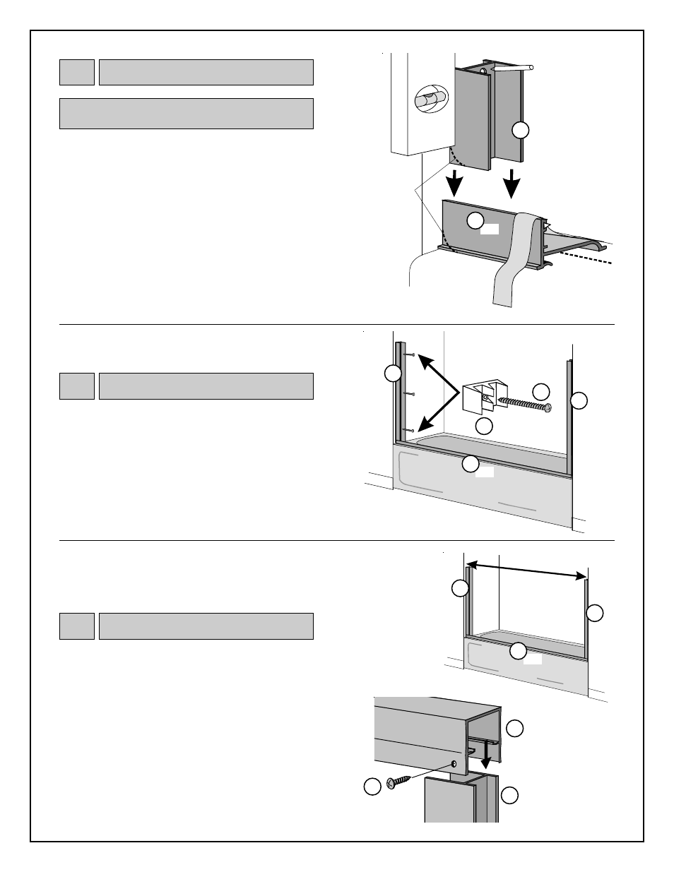 Jamb, Bumpers, Header | Coral Industries 1000 Bypass with ATB Towel Bar - 21X1-G (Most Common) User Manual | Page 3 / 4