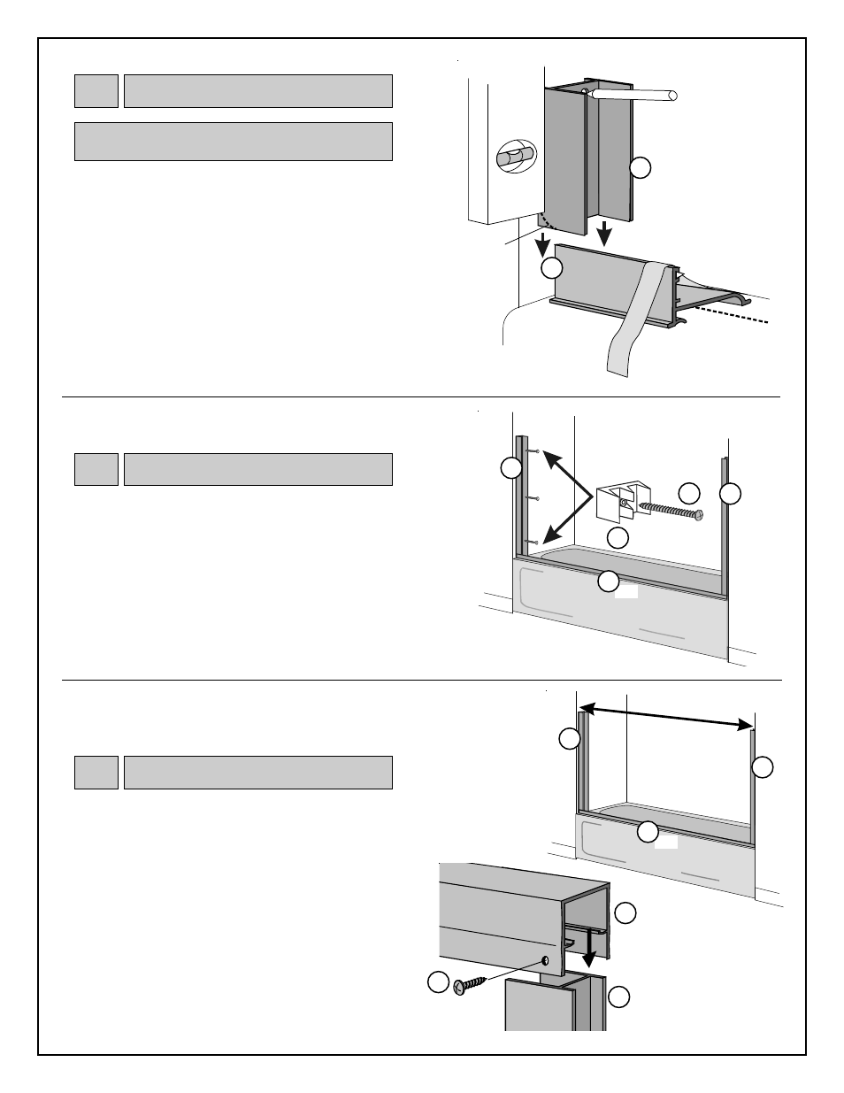 Jamb, Bumpers, Header | Coral Industries 1000 Bypass with BTB Towel Bar - 21R1-G User Manual | Page 3 / 4