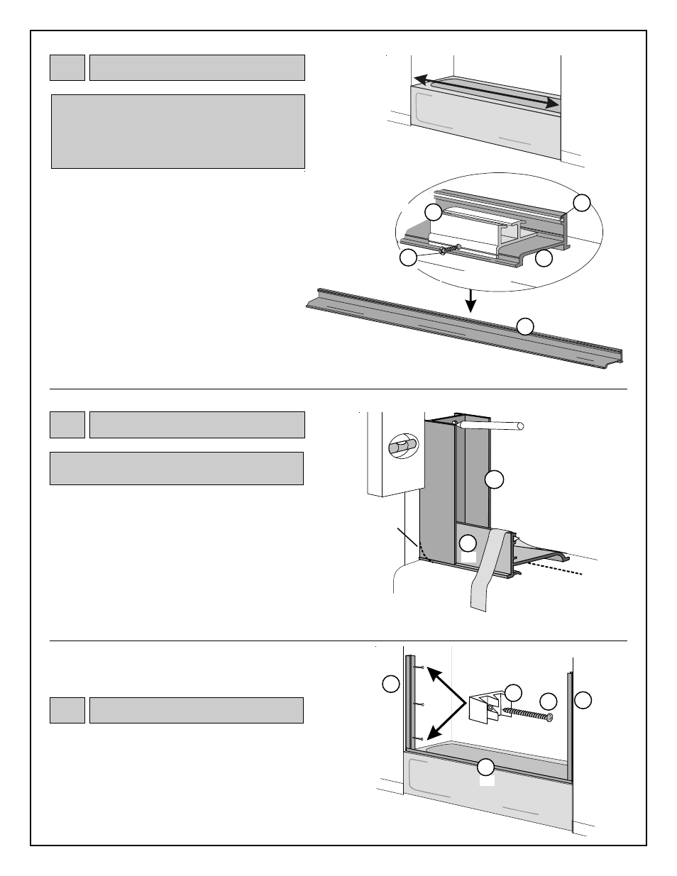 Sill, Guides, Jambs | Bj i, Bumpers | Coral Industries Freestyle Bypass (1/4 Frameless) - 2FG1-P (If Purchased from a Plumbing Wholesaler) User Manual | Page 4 / 6