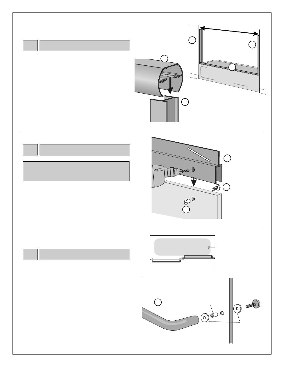 Header, Roller fin, Towel bars | Coral Industries Freestyle Bypass (1/4 Frameless) - 2FG1-P (If Purchased from a Plumbing Wholesaler) User Manual | Page 5 / 6