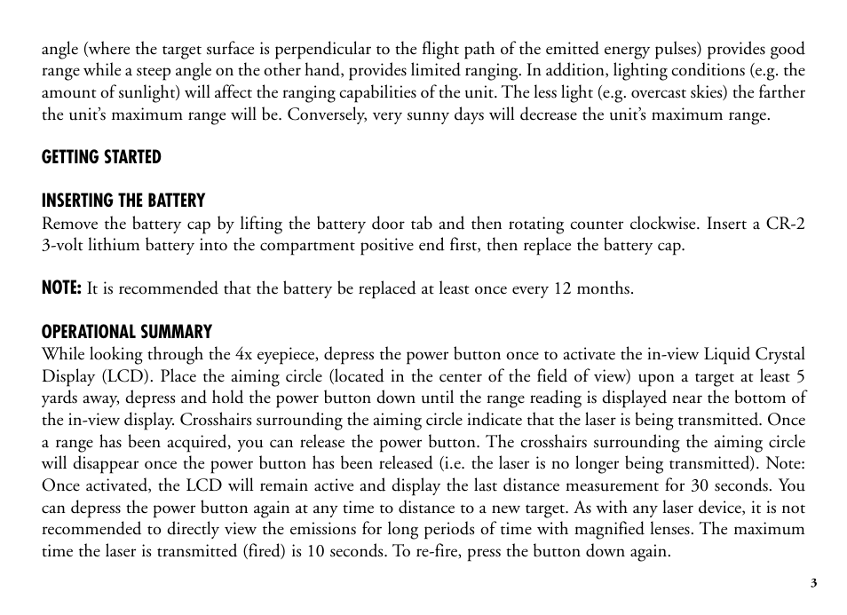 Bushnell SPORT 202205 User Manual | Page 5 / 52