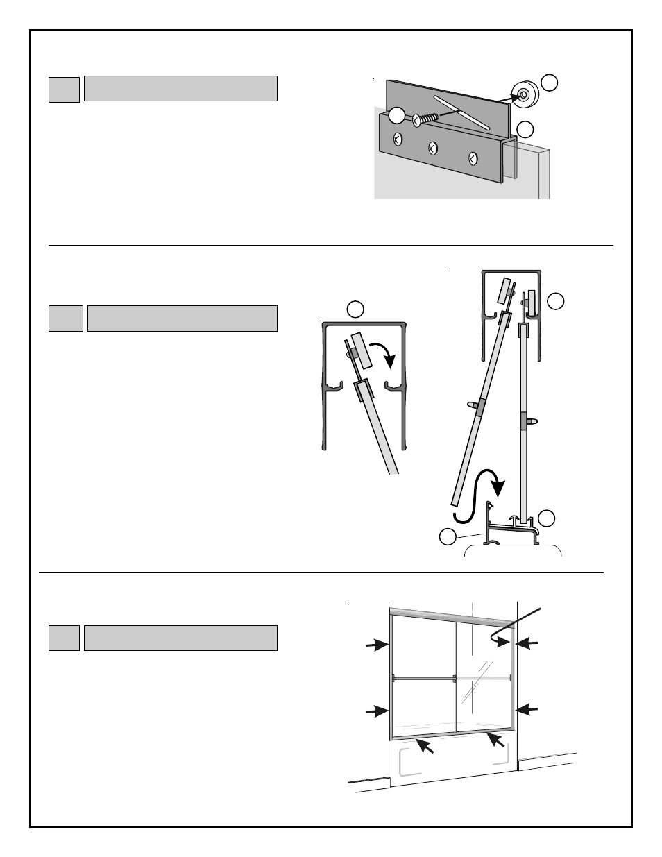 Rollers, Hanging door panels, Ah c | Caulking | Coral Industries Style Bypass (3/16 Frameless) - 20R1-P (If Purchased from a Plumbing Wholesaler) User Manual | Page 6 / 6