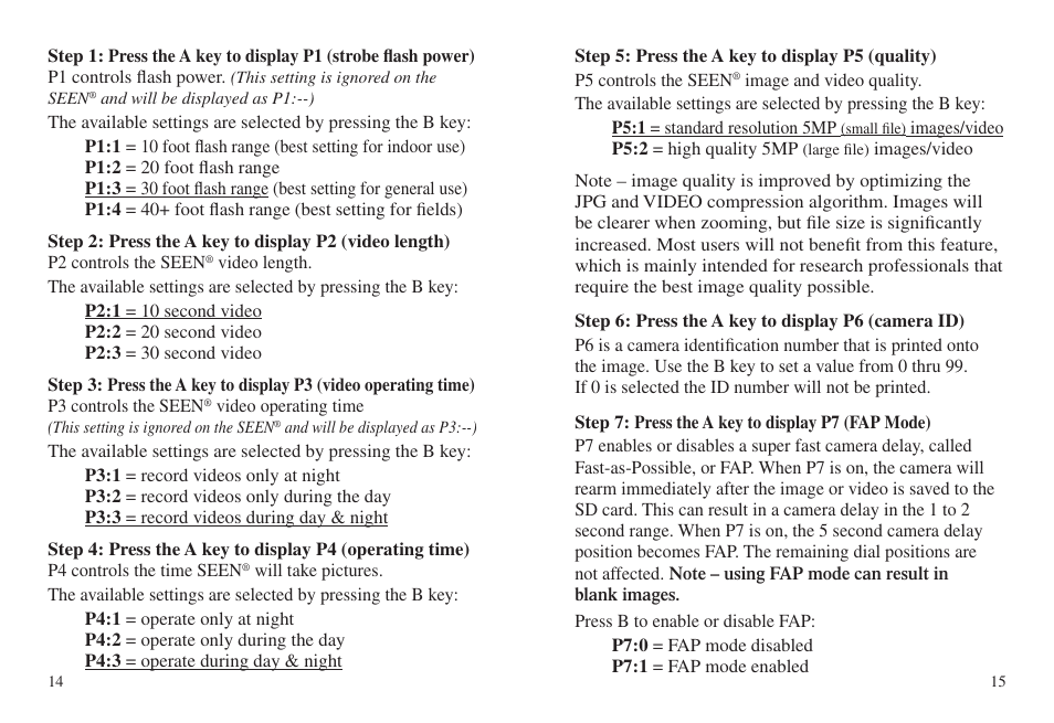 Cuddeback SEEN FAMILY User Manual | Page 11 / 19