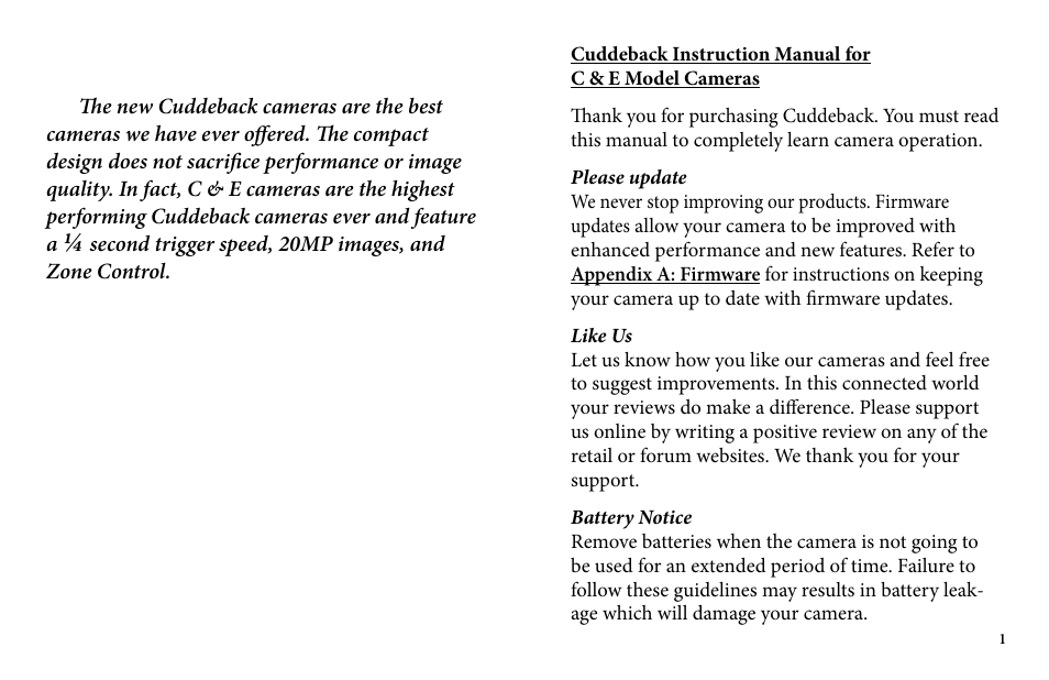 Cuddeback E FAMILY User Manual | Page 2 / 31