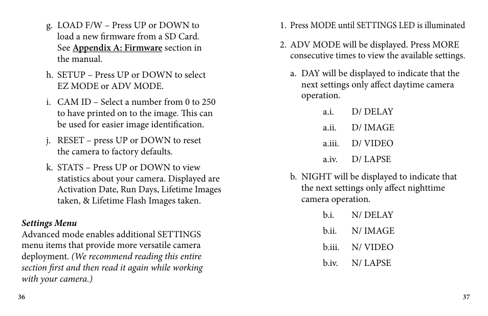 Cuddeback E FAMILY User Manual | Page 20 / 31