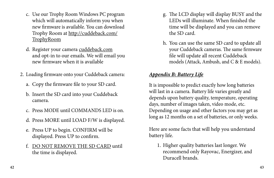 Cuddeback E FAMILY User Manual | Page 23 / 31