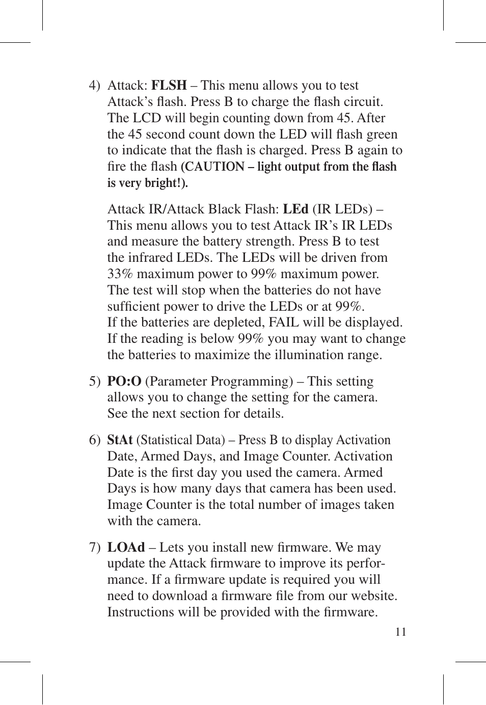 Cuddeback ATTACK FAMILY User Manual | Page 17 / 36