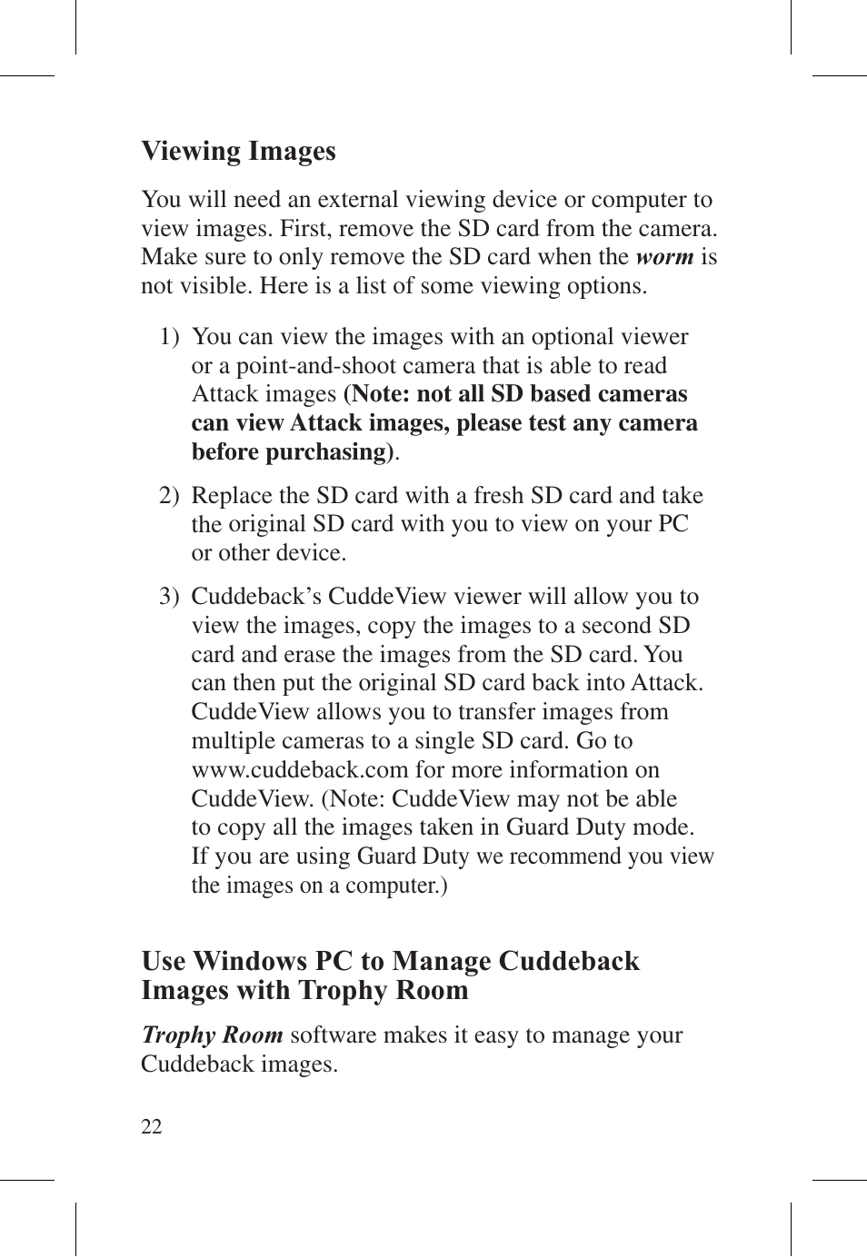 Cuddeback ATTACK FAMILY User Manual | Page 28 / 36