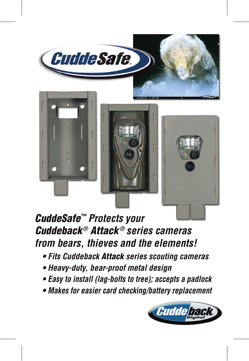 Cuddesafe, Protects your cuddeback, Attack | Cuddeback ATTACK FAMILY User Manual | Page 6 / 36