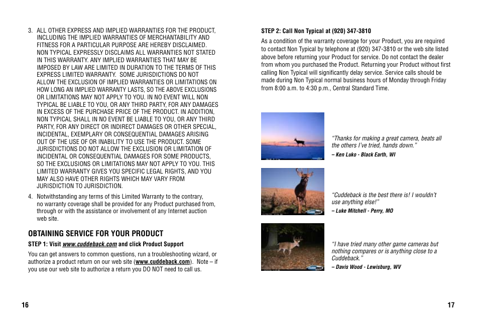 Cuddeback CUDDEVIEW X2 User Manual | Page 18 / 20