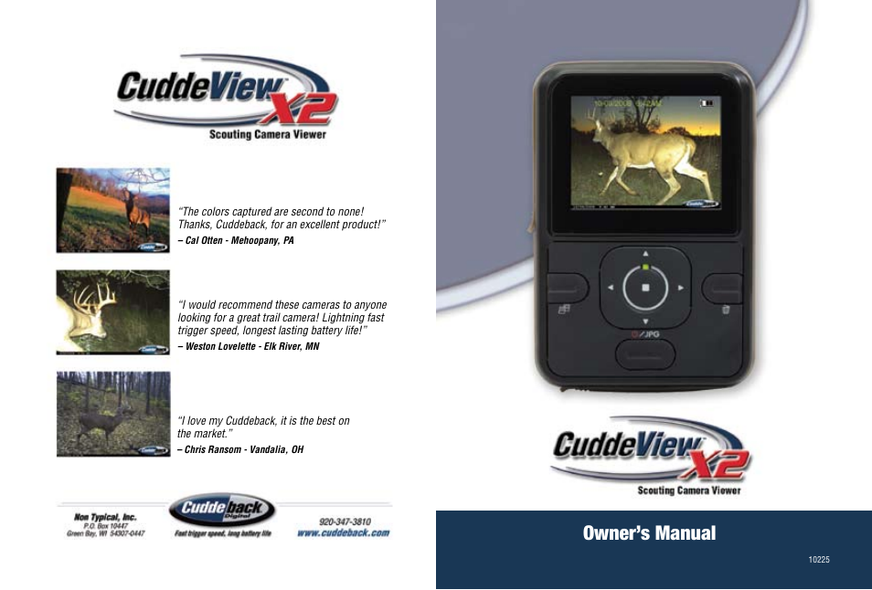 Jfaksjfoijaofjofjajfaij, Owner’s manual | Cuddeback CUDDEVIEW X2 User Manual | Page 20 / 20