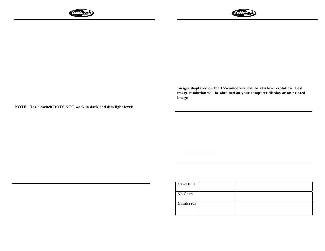 Cuddeback C1000 User Manual | Page 9 / 19