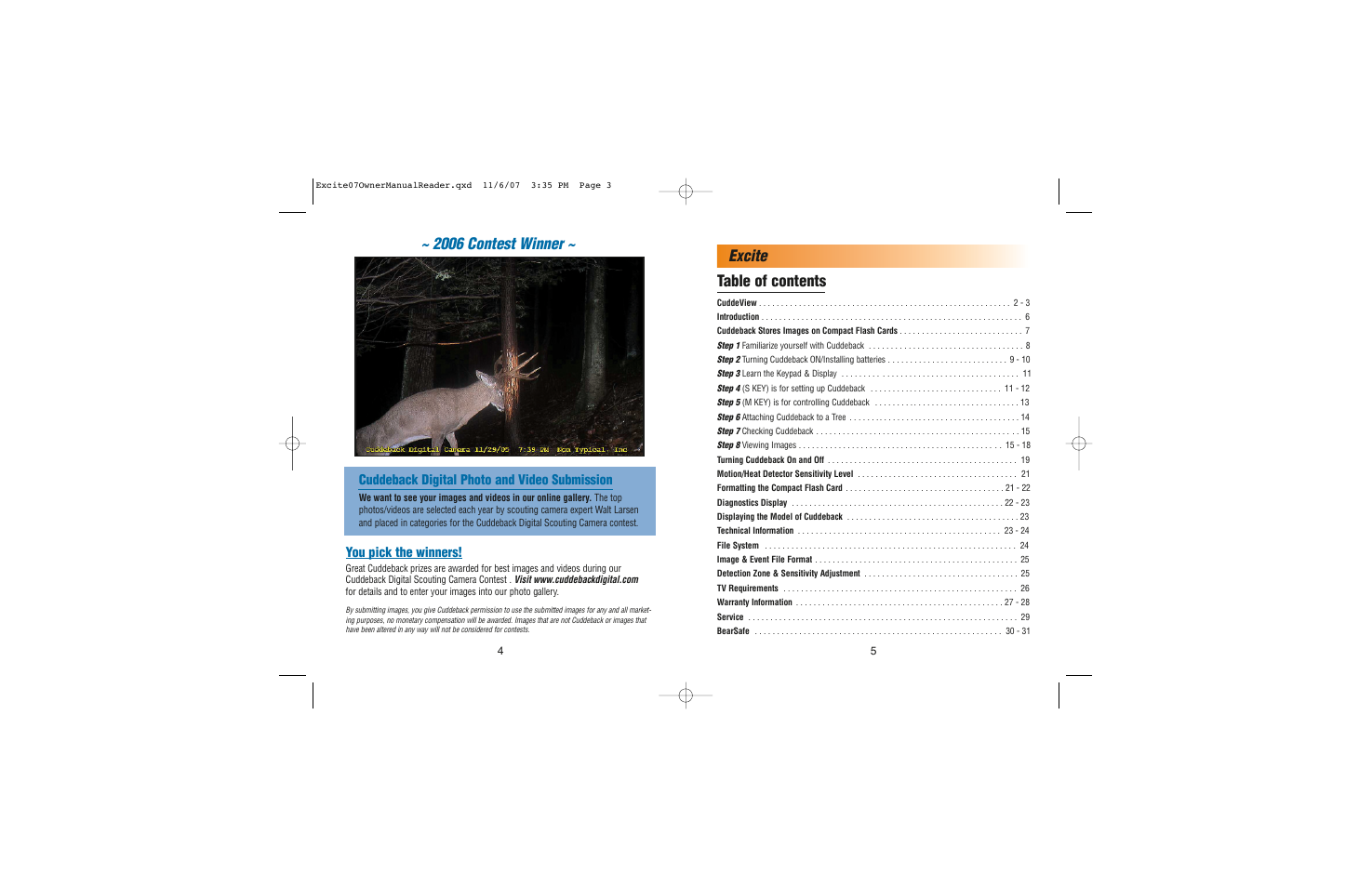Cuddeback EXCITE User Manual | Page 3 / 16
