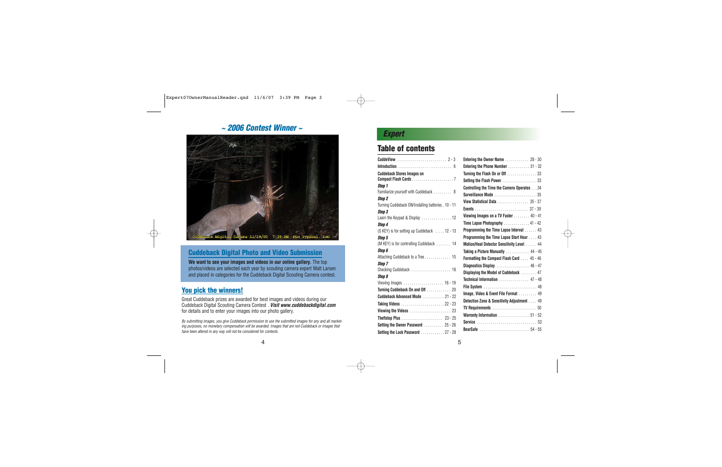 Cuddeback EXPERT User Manual | Page 3 / 26