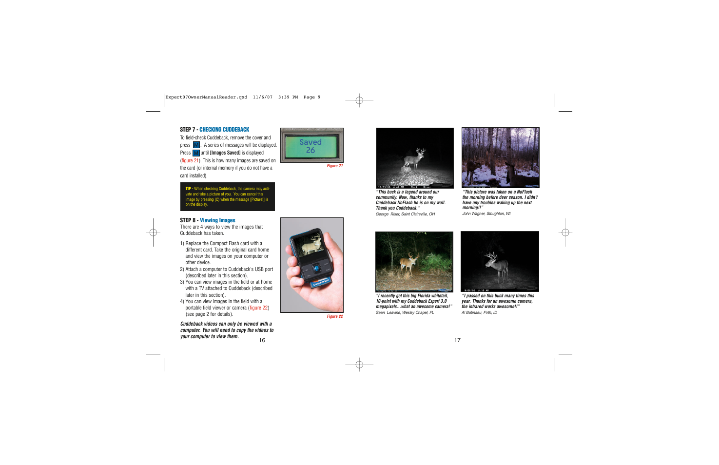 Saved 26 | Cuddeback EXPERT User Manual | Page 9 / 26