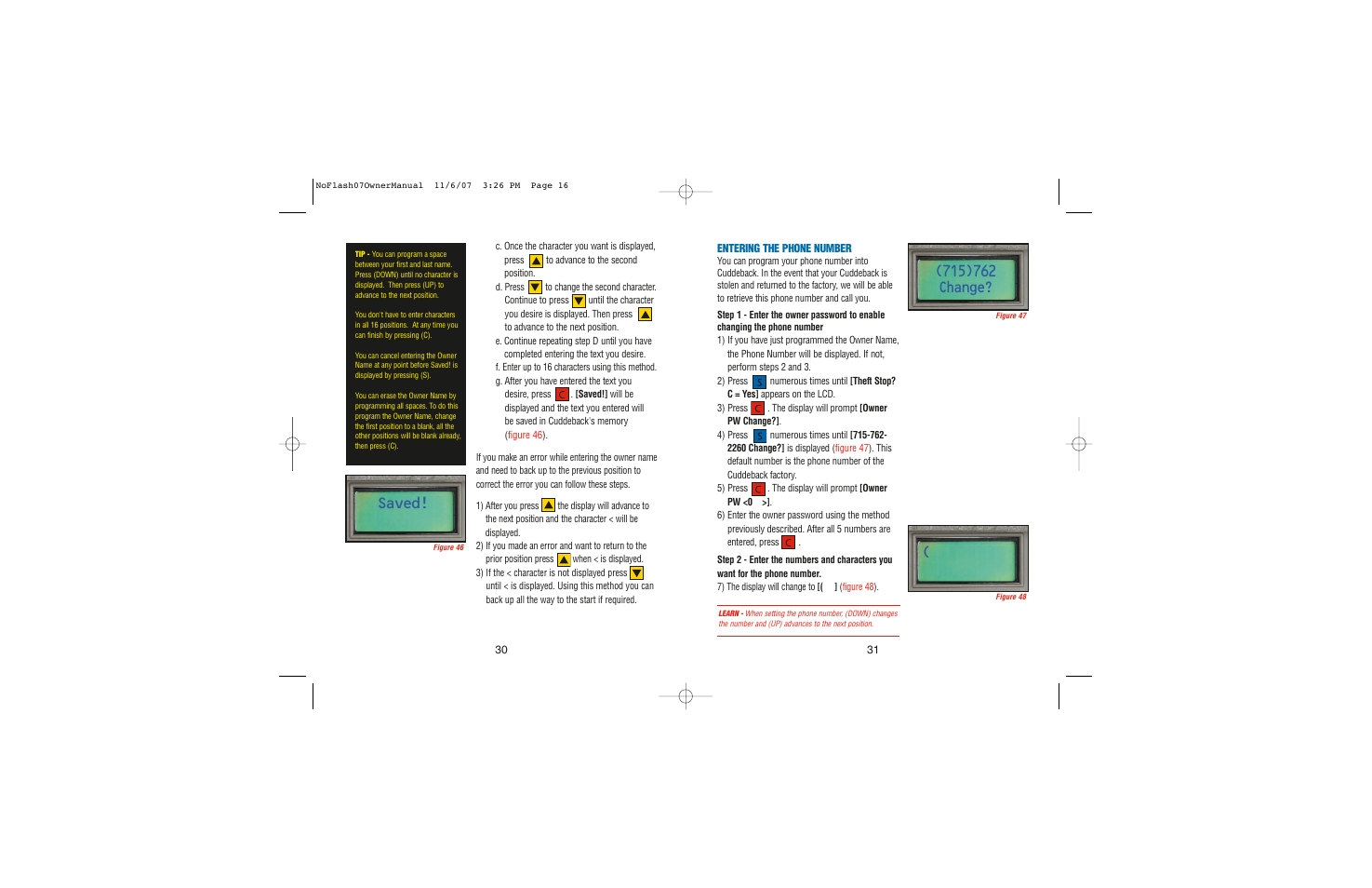 Saved | Cuddeback NOFLASH User Manual | Page 16 / 27