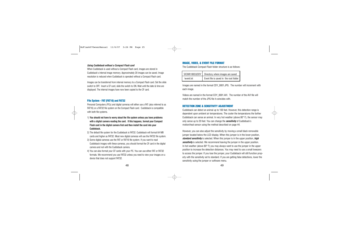 Cuddeback NOFLASH User Manual | Page 25 / 27