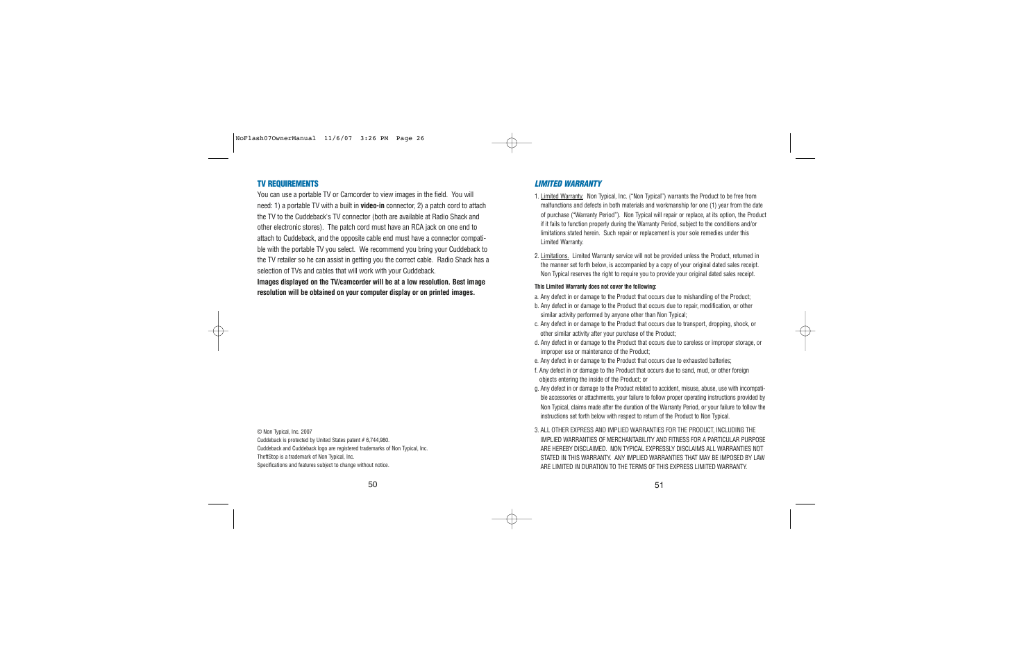 Cuddeback NOFLASH User Manual | Page 26 / 27