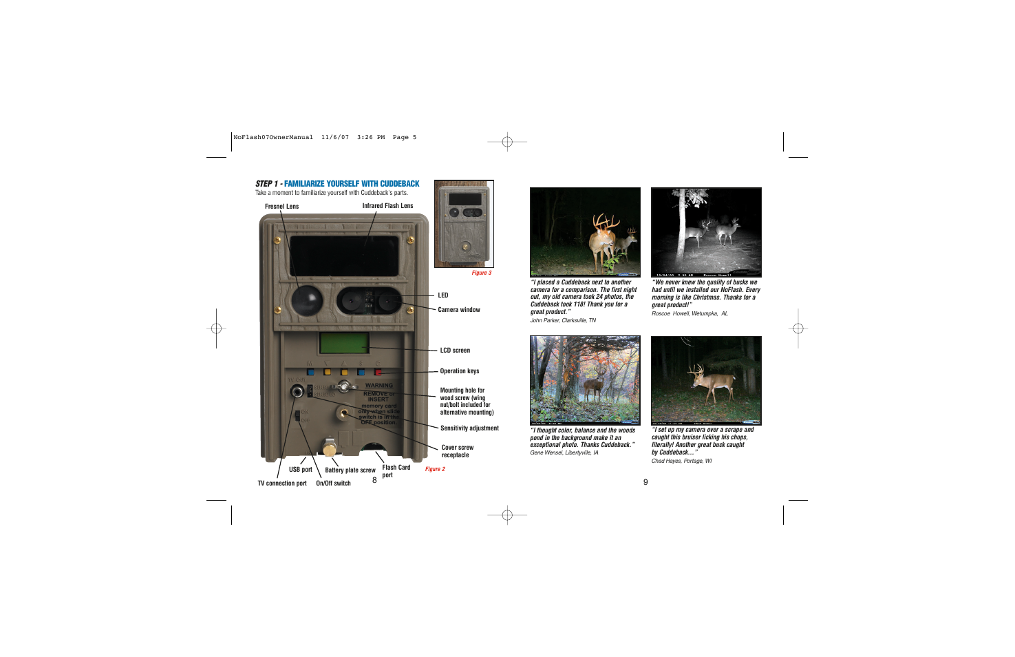 8step 1 - familiarize yourself with cuddeback | Cuddeback NOFLASH User Manual | Page 5 / 27