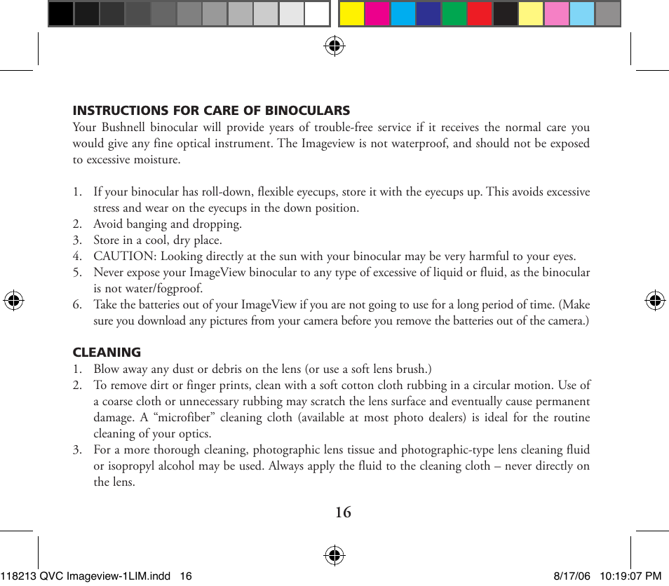 Bushnell 118213 User Manual | Page 16 / 18