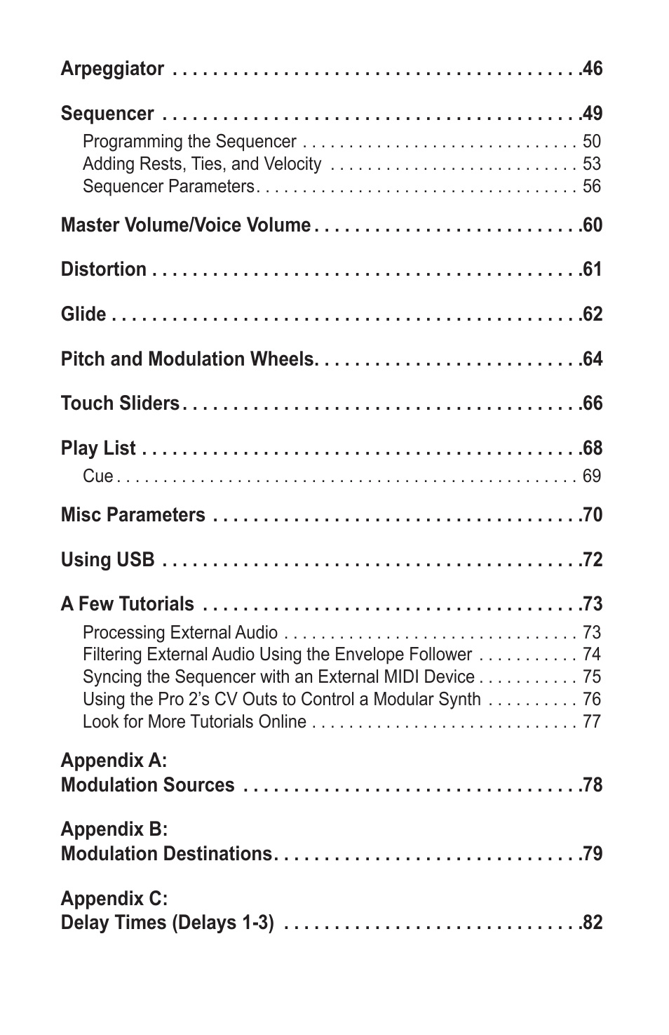 Dave Smith Instruments PRO 2 User Manual | Page 6 / 152