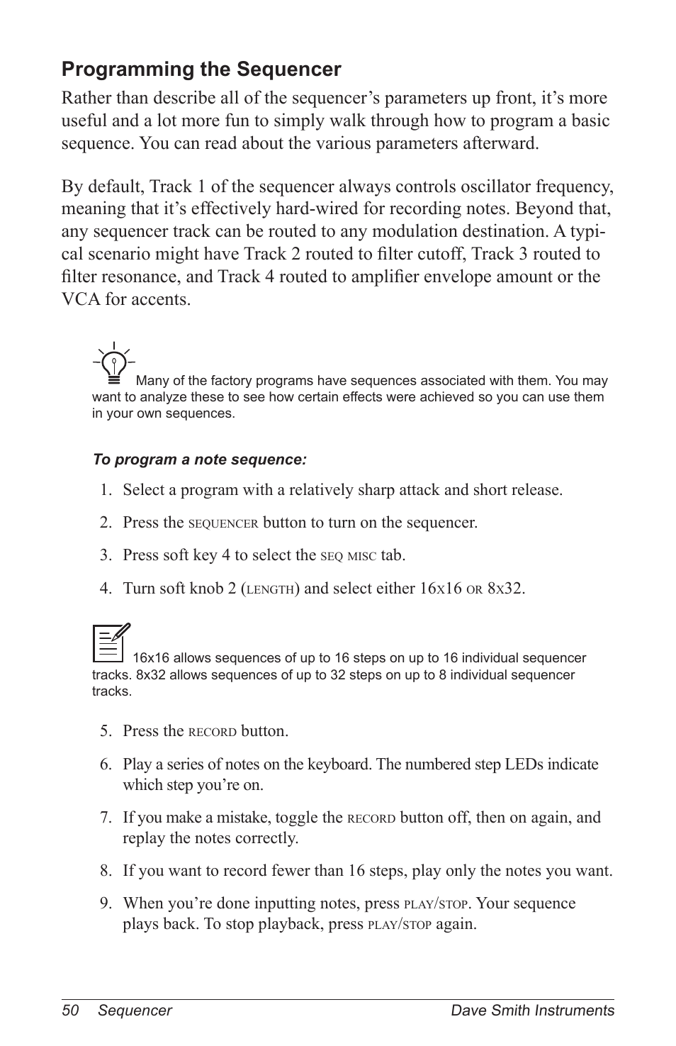 Programming the sequencer | Dave Smith Instruments PRO 2 User Manual | Page 60 / 152