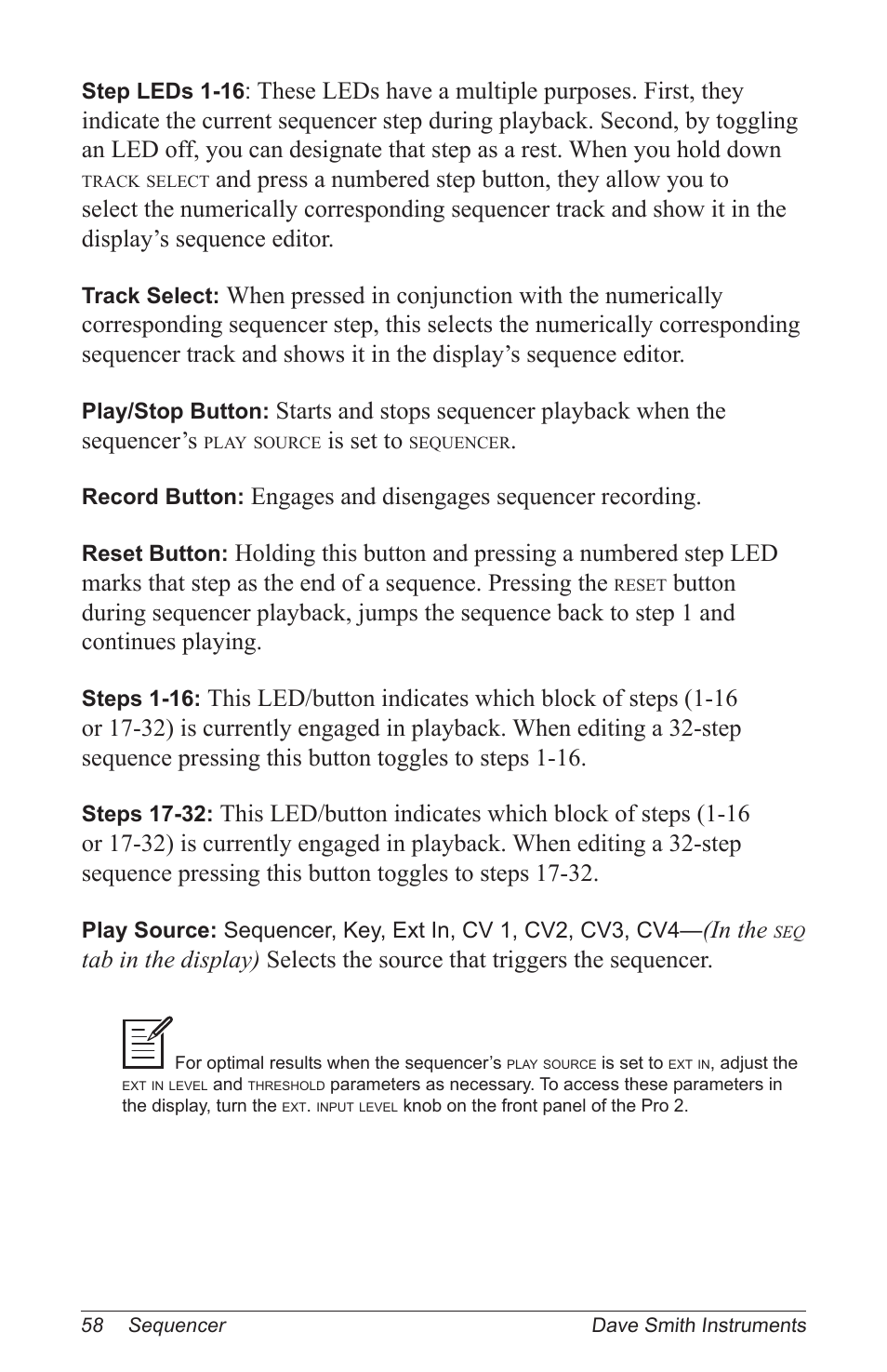 Is set to, Engages and disengages sequencer recording | Dave Smith Instruments PRO 2 User Manual | Page 68 / 152