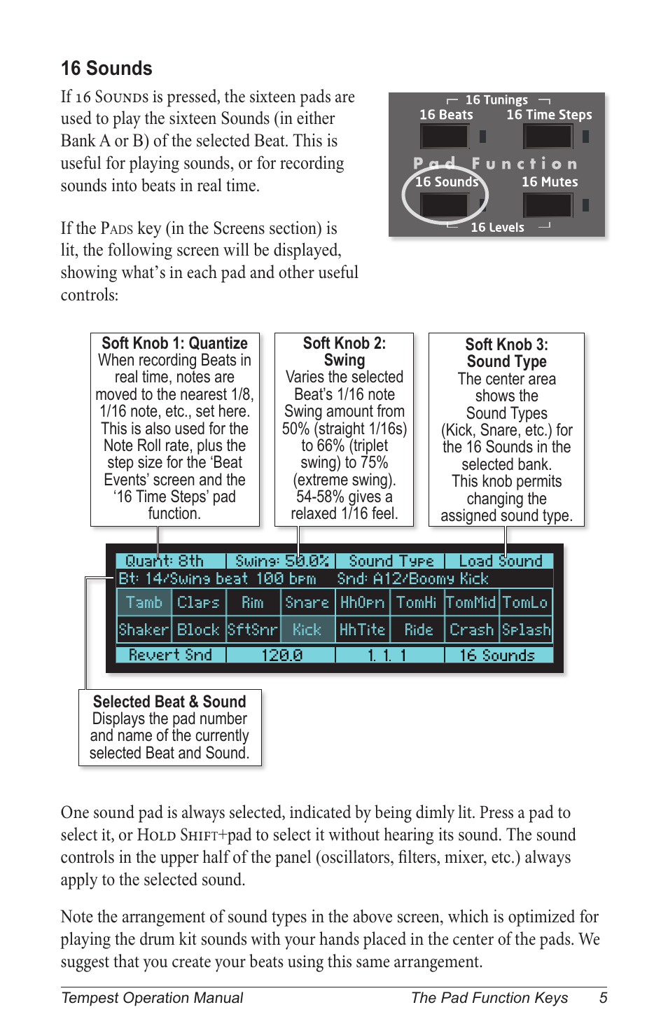 16 sounds | Dave Smith Instruments TEMPEST User Manual | Page 15 / 90