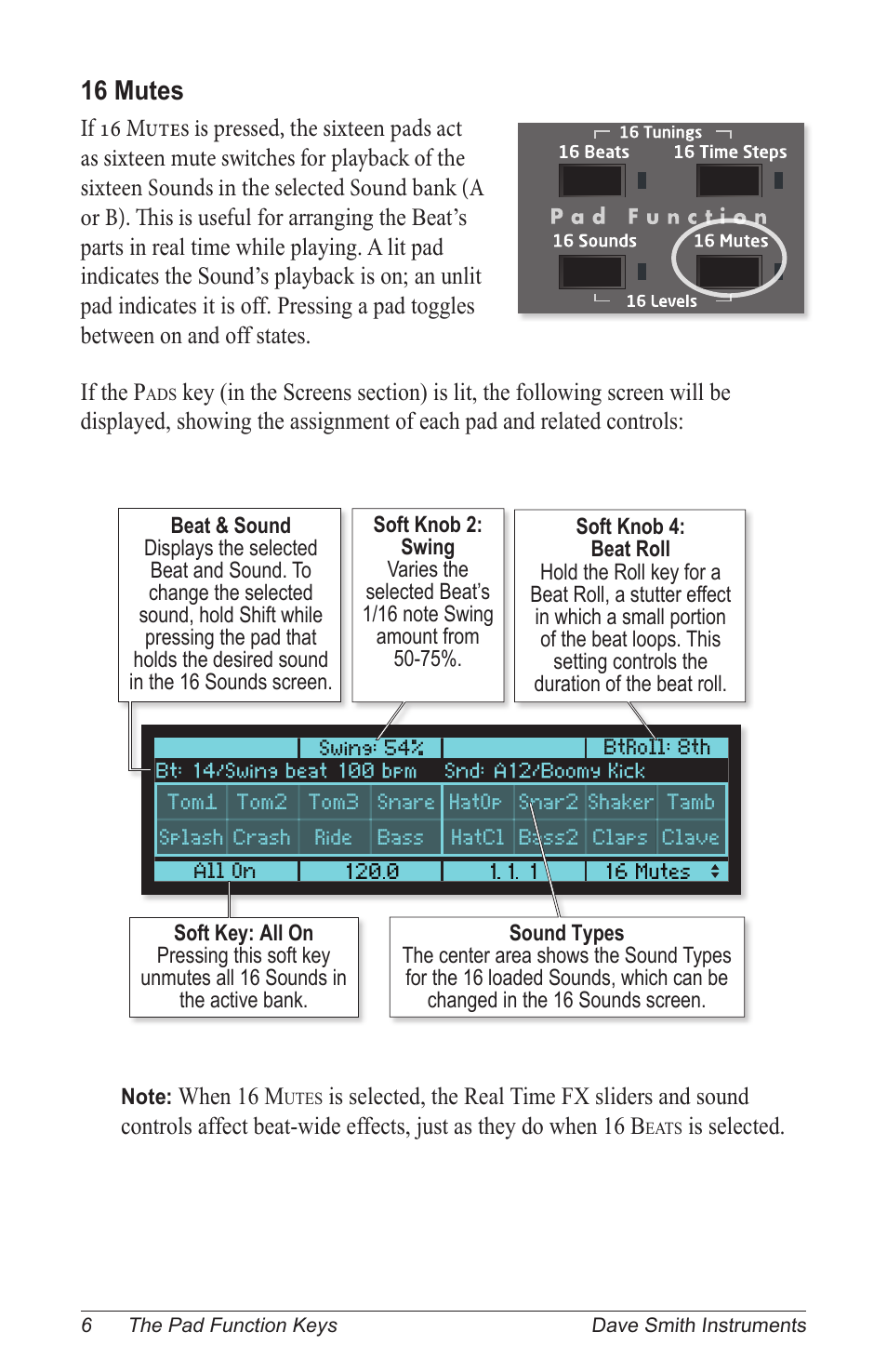 16 mutes | Dave Smith Instruments TEMPEST User Manual | Page 16 / 90