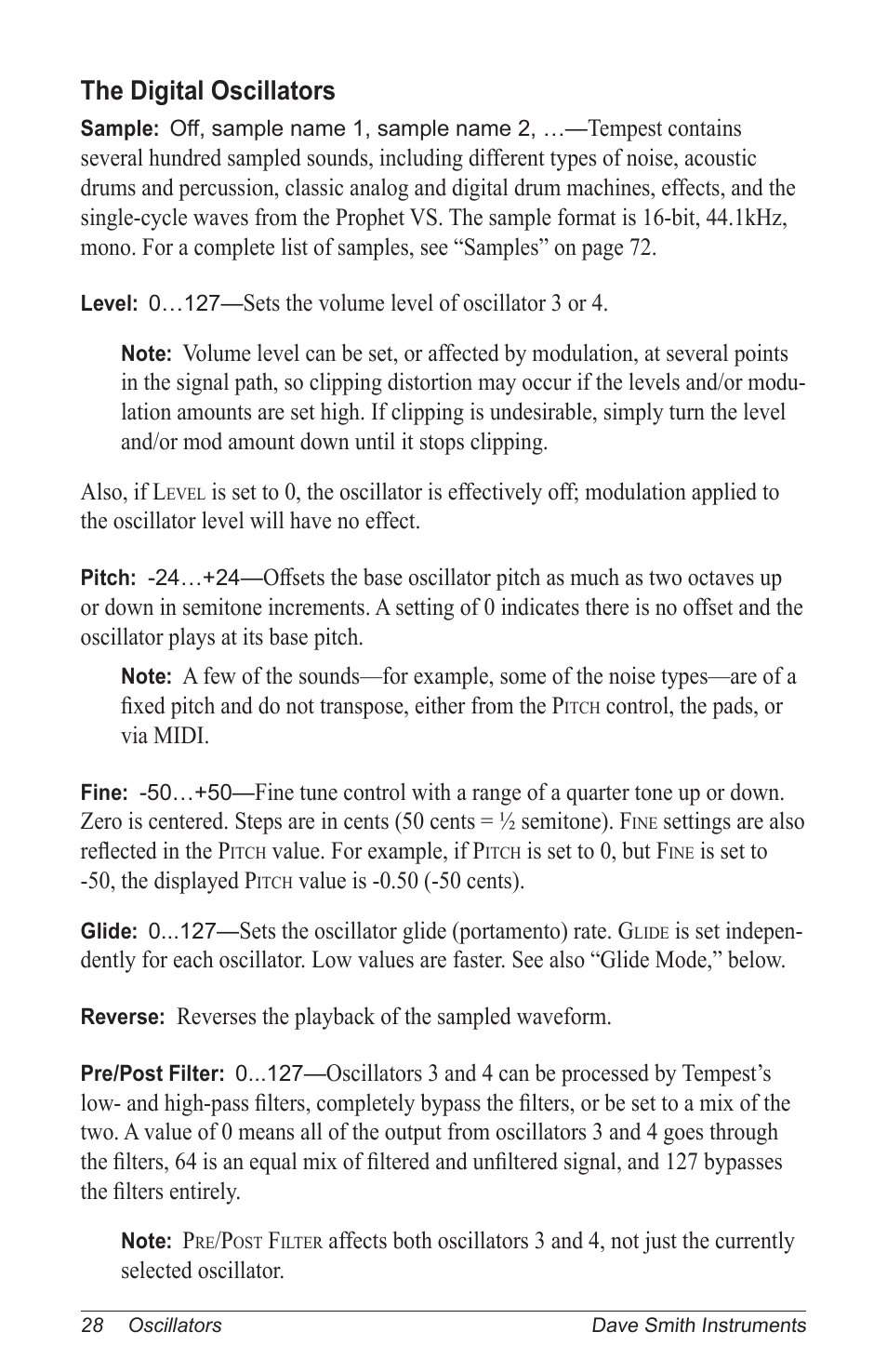 The digital oscillators | Dave Smith Instruments TEMPEST User Manual | Page 38 / 90