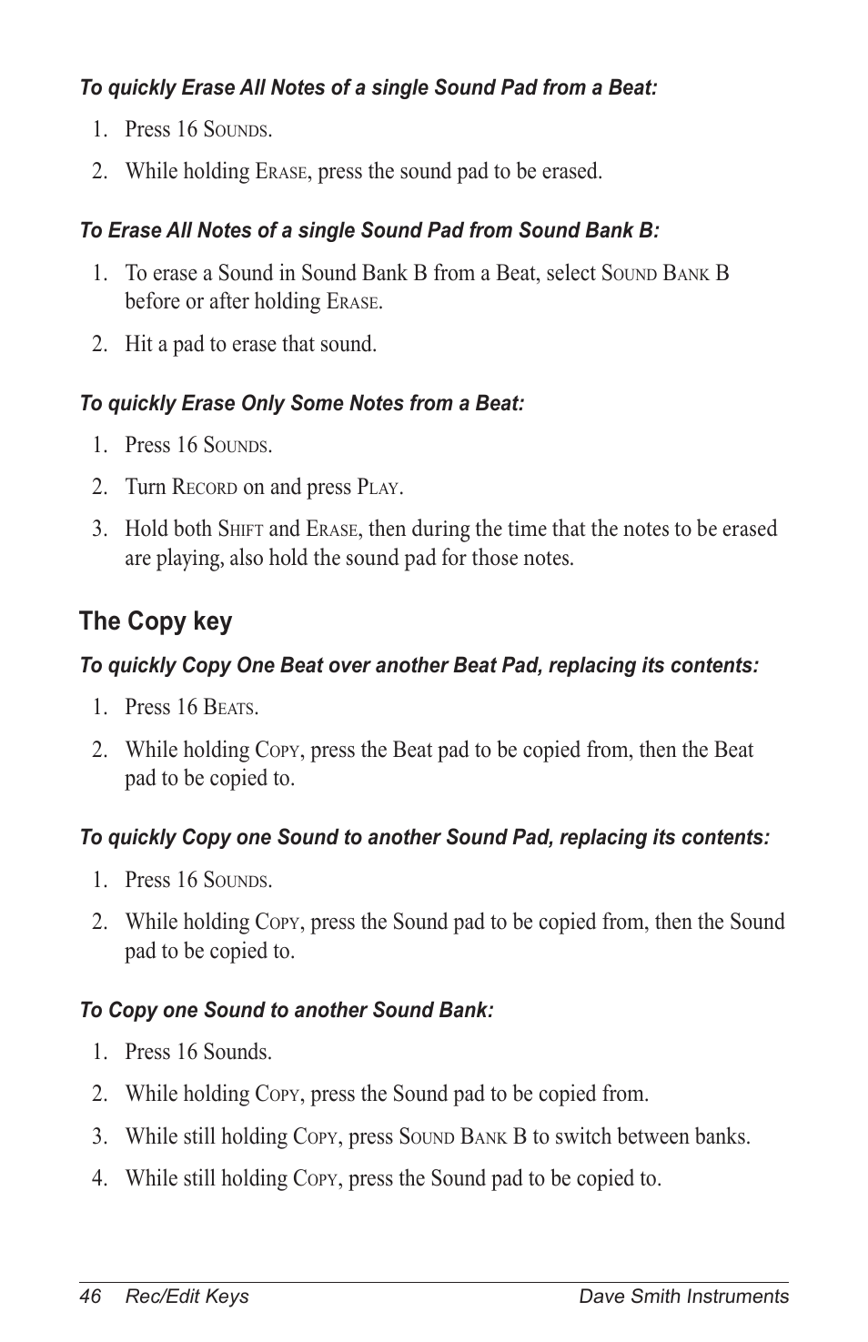 The copy key | Dave Smith Instruments TEMPEST User Manual | Page 56 / 90