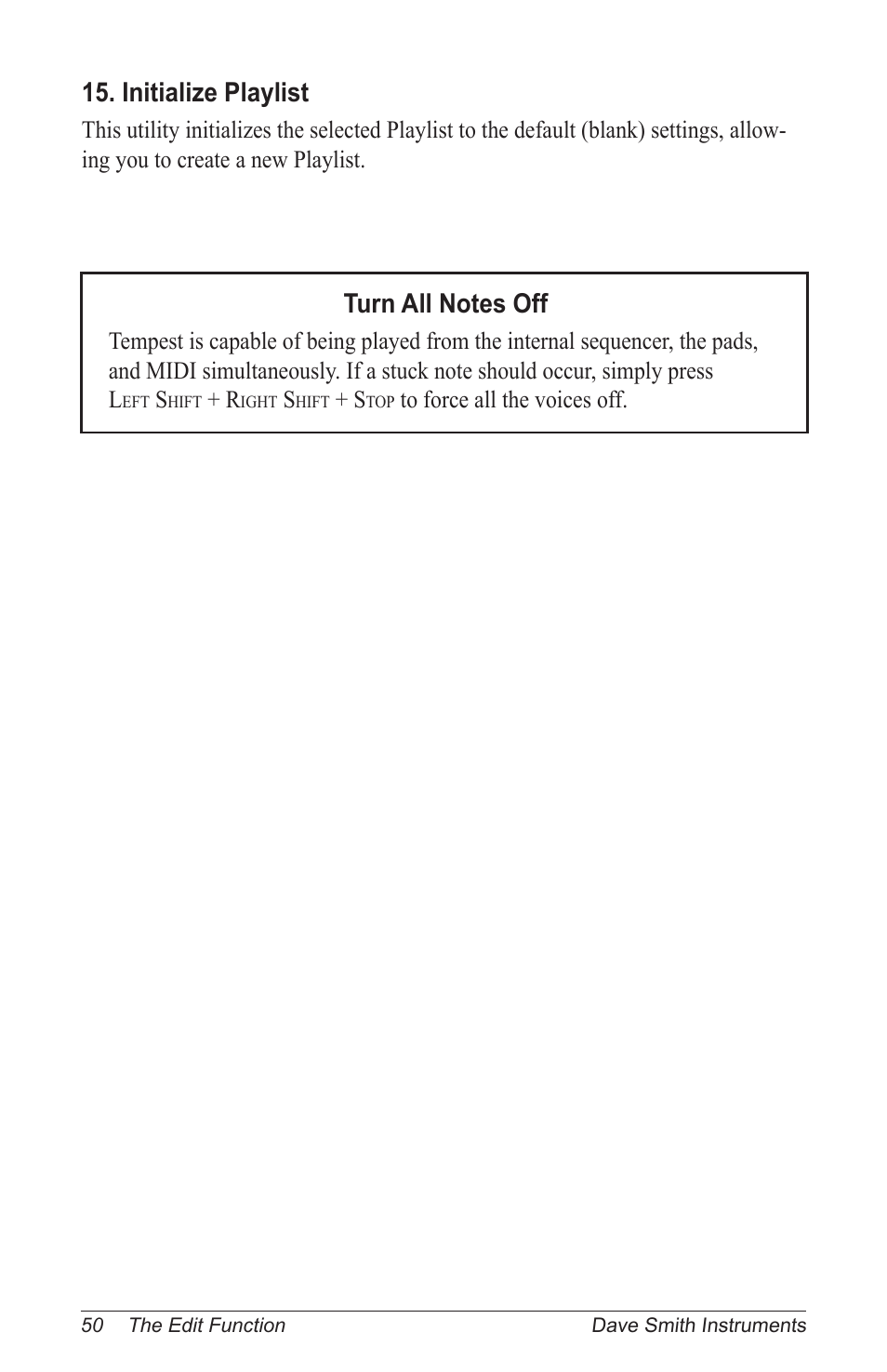 15 . initialize playlist | Dave Smith Instruments TEMPEST User Manual | Page 60 / 90