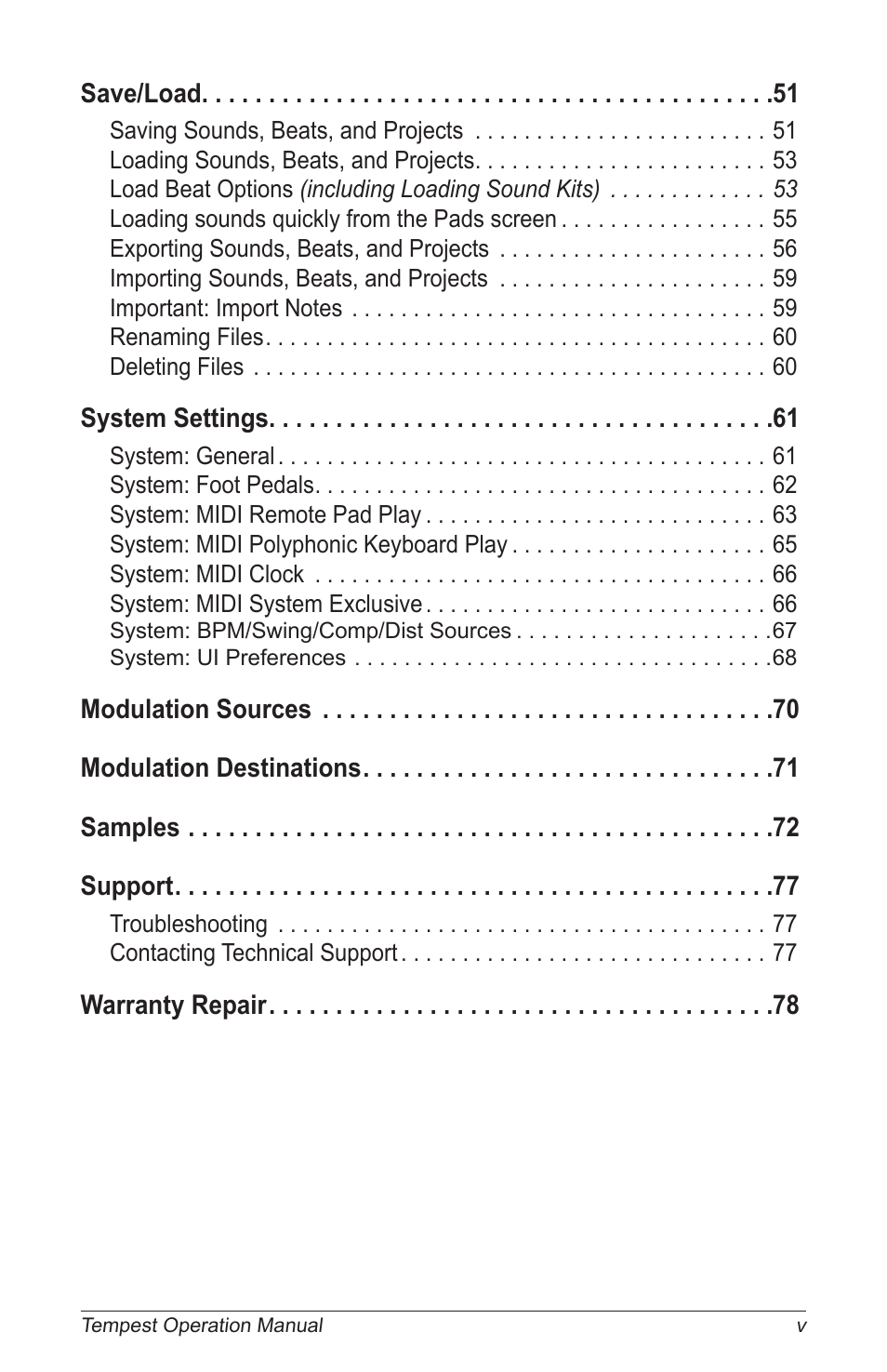 Dave Smith Instruments TEMPEST User Manual | Page 7 / 90