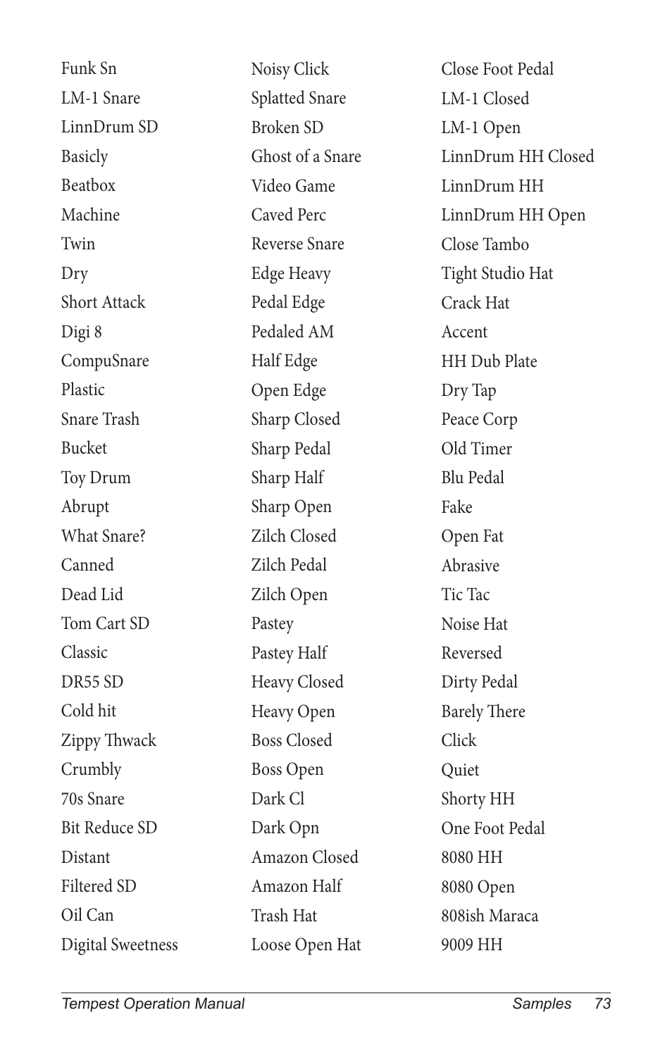 Dave Smith Instruments TEMPEST User Manual | Page 83 / 90