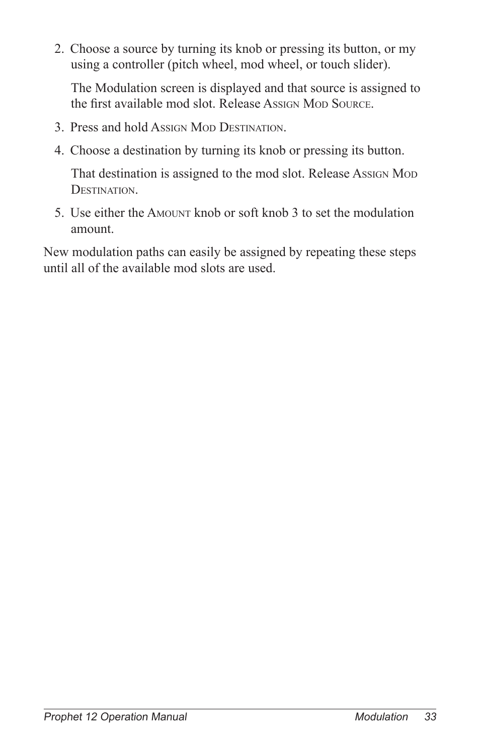 Dave Smith Instruments PROPHET 12 KEYBOARD User Manual | Page 43 / 100