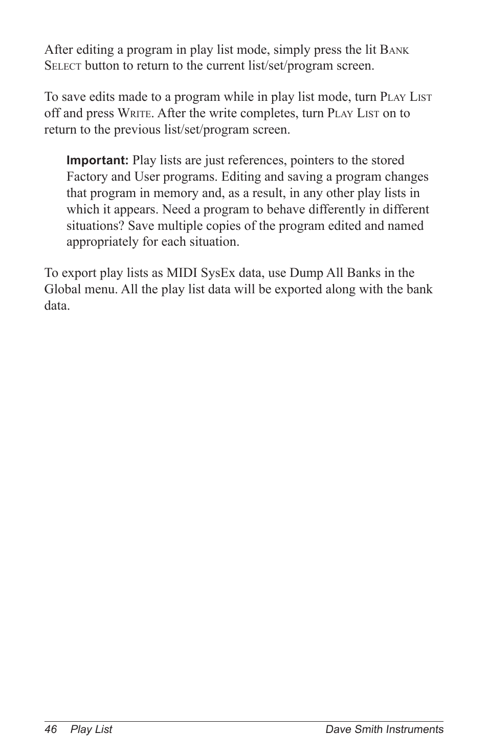 Dave Smith Instruments PROPHET 12 KEYBOARD User Manual | Page 56 / 100
