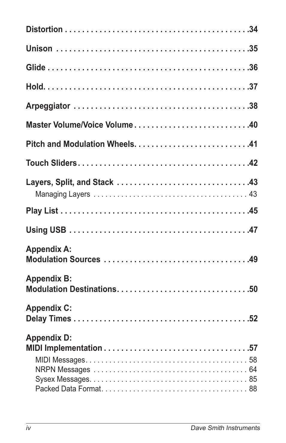 Dave Smith Instruments PROPHET 12 KEYBOARD User Manual | Page 6 / 100