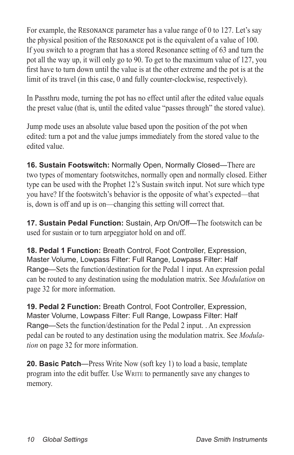 Dave Smith Instruments PROPHET 12 DESKTOP User Manual | Page 22 / 104