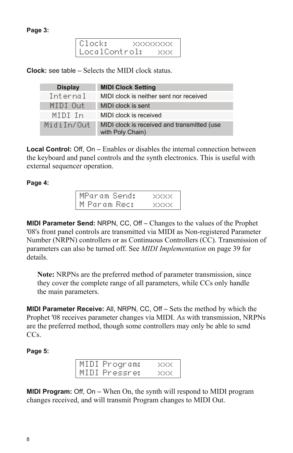 Dave Smith Instruments PROPHET 08 DESKTOP User Manual | Page 14 / 64