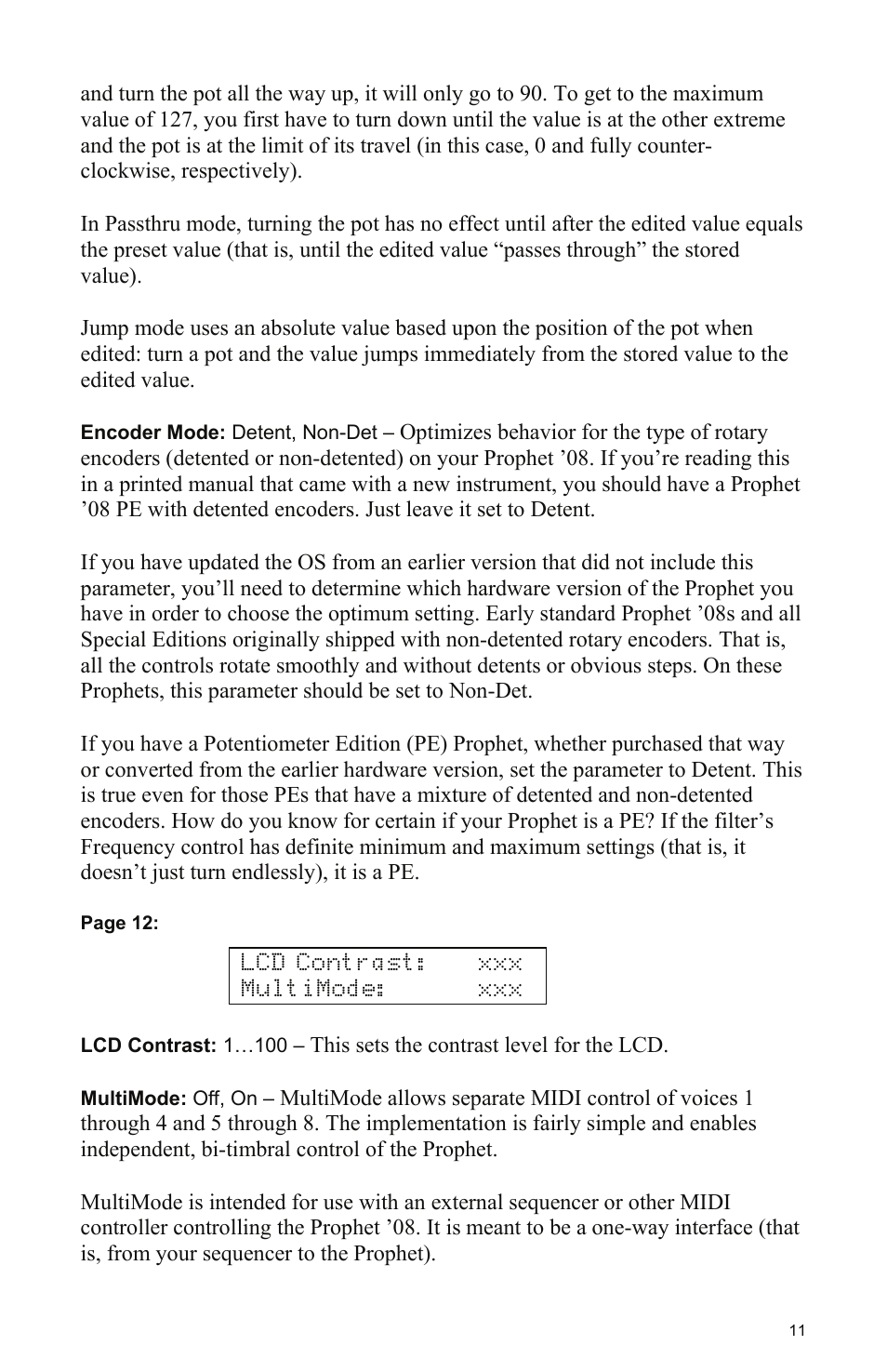 Dave Smith Instruments PROPHET 08 DESKTOP User Manual | Page 17 / 64