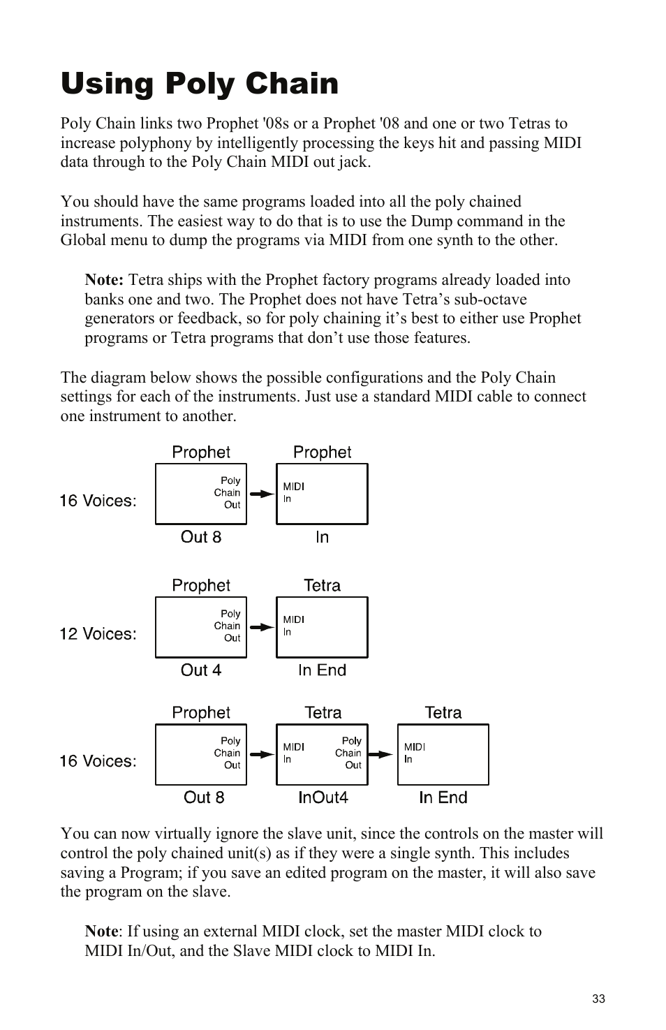 Using poly chain | Dave Smith Instruments PROPHET 08 DESKTOP User Manual | Page 39 / 64