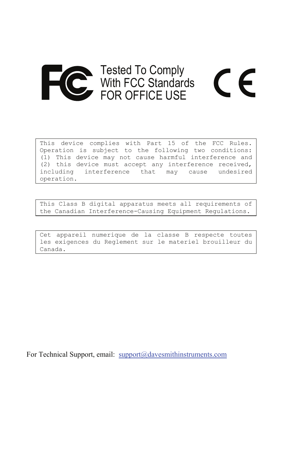 Tested to comply with fcc standards for office use | Dave Smith Instruments PROPHET 08 DESKTOP User Manual | Page 4 / 64