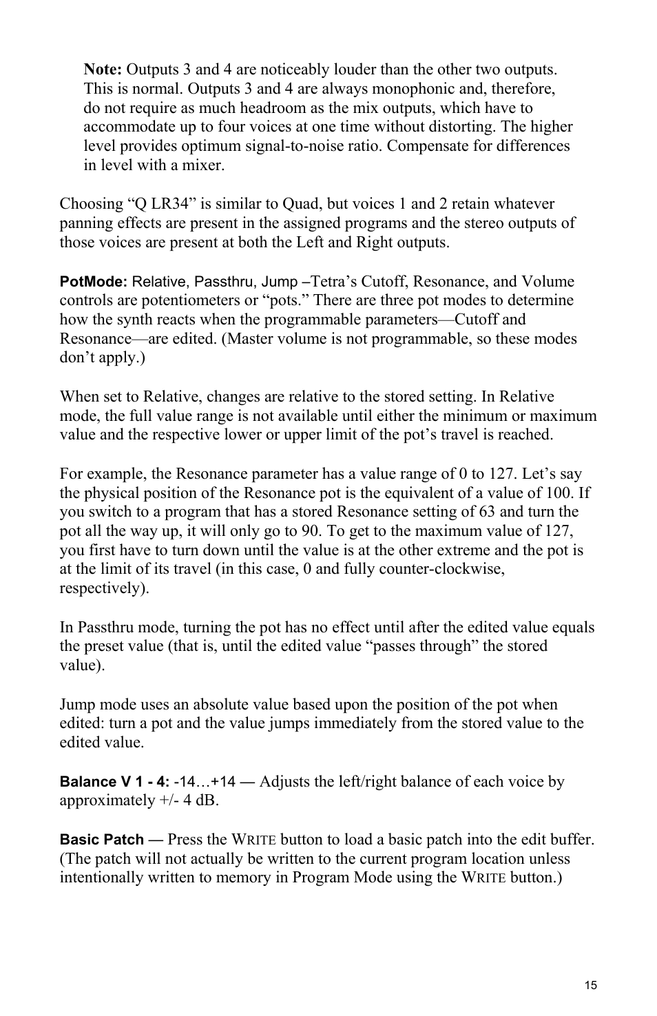 Dave Smith Instruments TETRA User Manual | Page 21 / 76