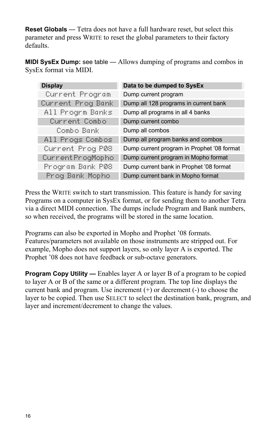 Dave Smith Instruments TETRA User Manual | Page 22 / 76