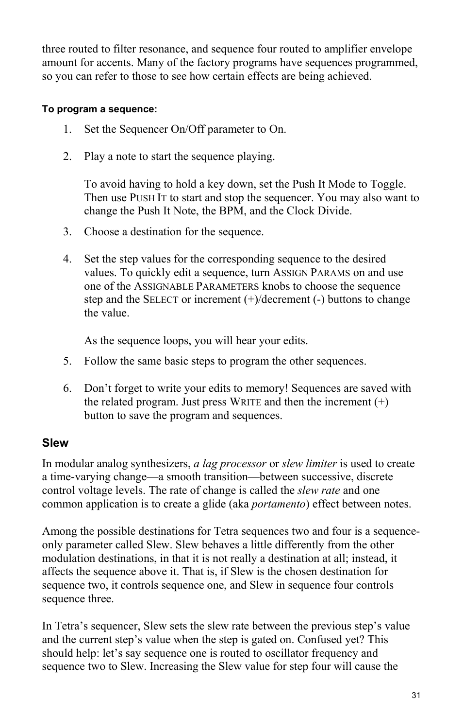 Dave Smith Instruments TETRA User Manual | Page 37 / 76