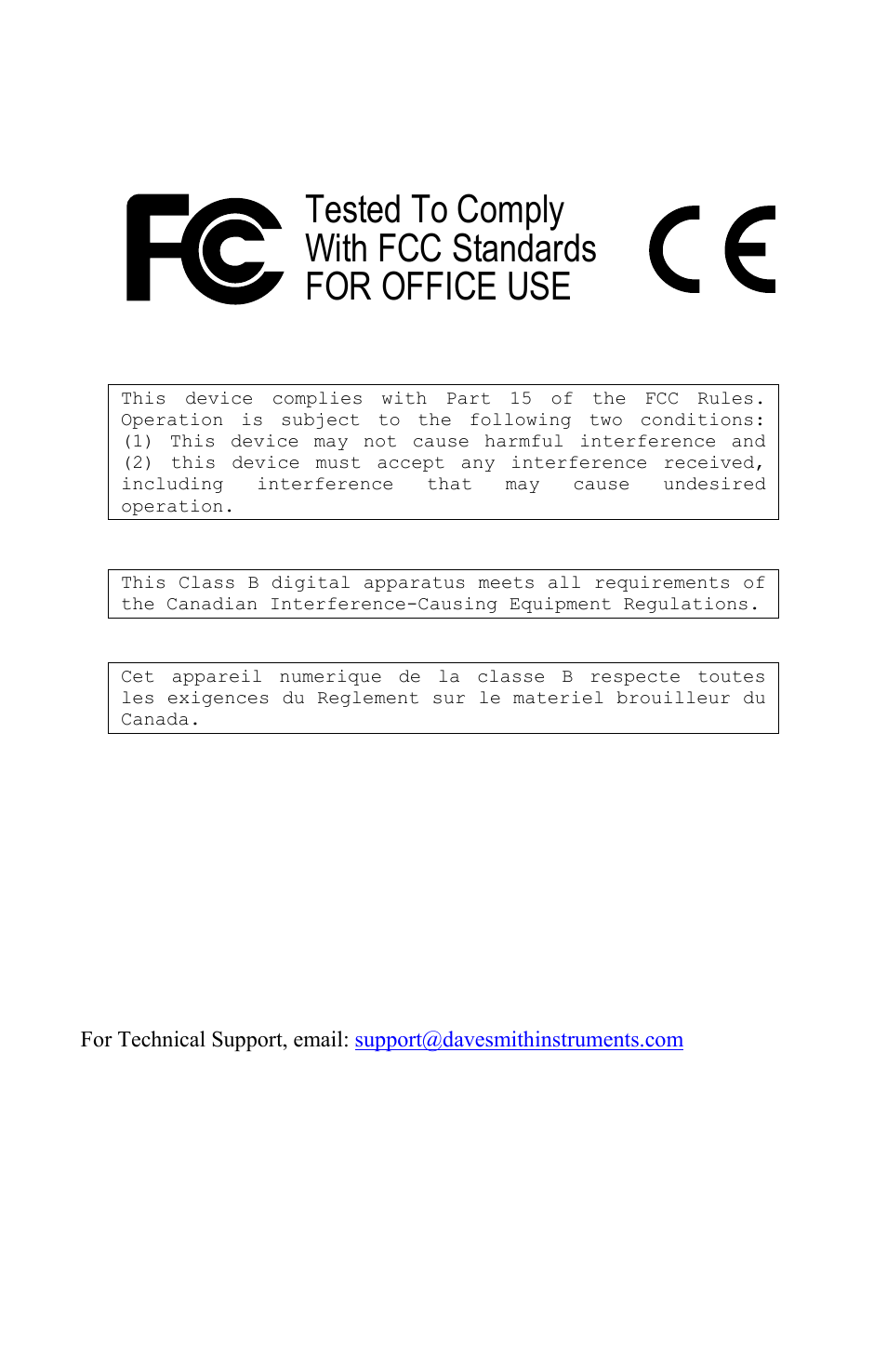 Tested to comply with fcc standards for office use | Dave Smith Instruments TETRA User Manual | Page 4 / 76