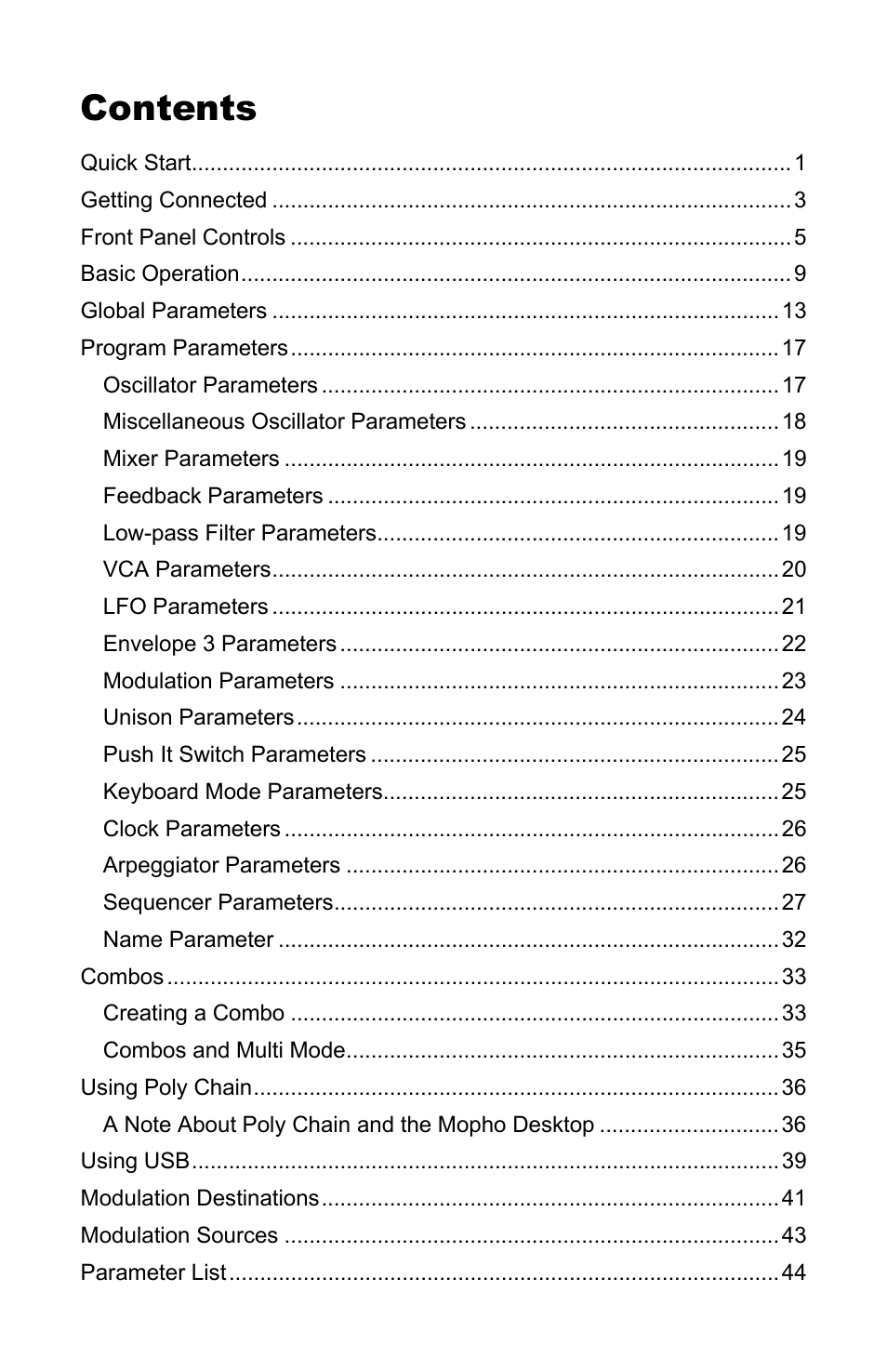 Dave Smith Instruments TETRA User Manual | Page 5 / 76