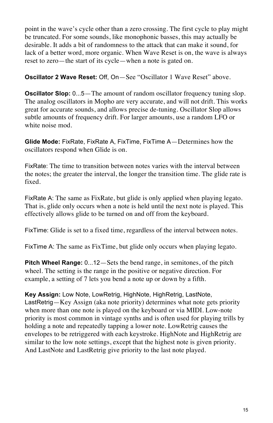 Dave Smith Instruments MOPHO SE User Manual | Page 21 / 72