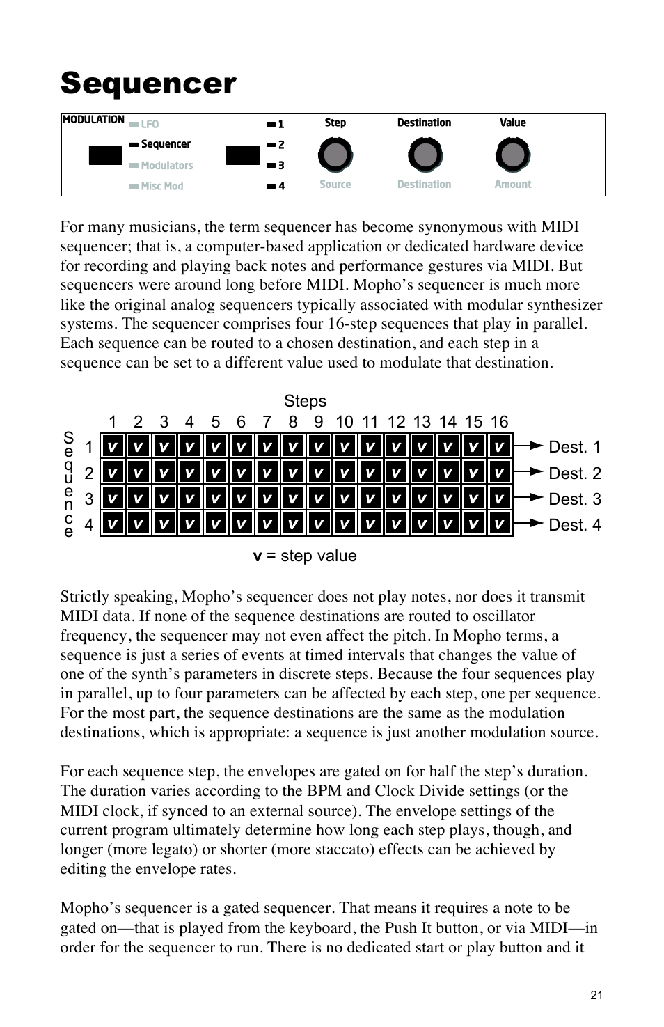 Sequencer | Dave Smith Instruments MOPHO SE User Manual | Page 27 / 72