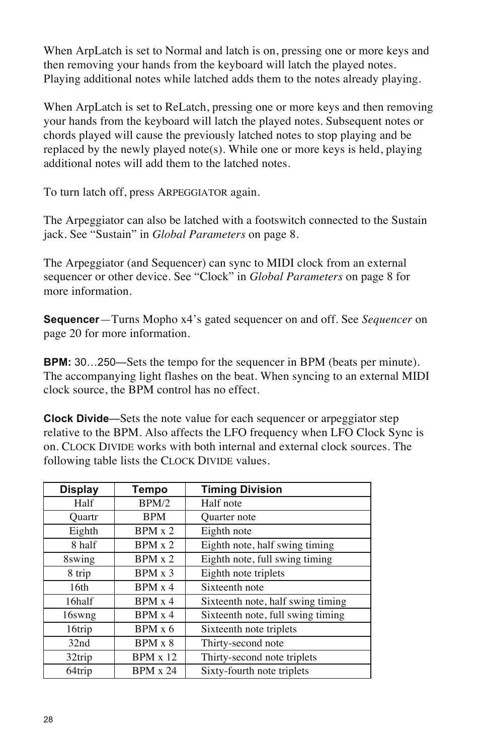 Dave Smith Instruments MOPHO X4 User Manual | Page 34 / 68